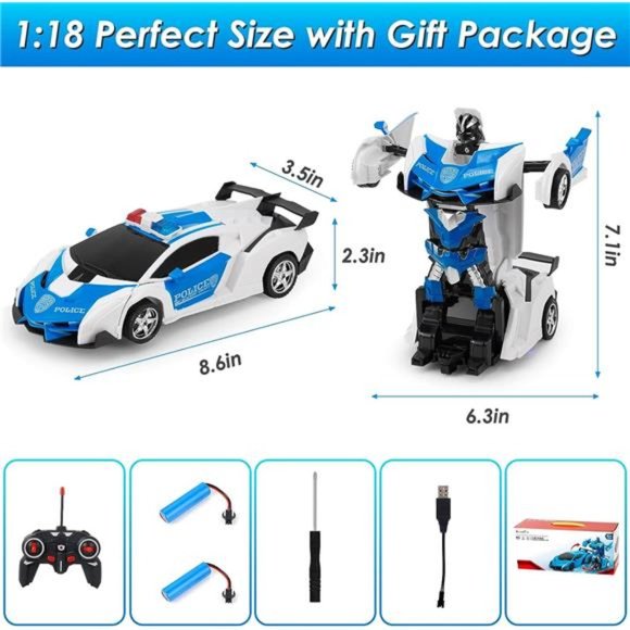 Remote Control Car,Rechargeable Transformable Remote Control Car for Boys& Girls - Picture 4 of 6